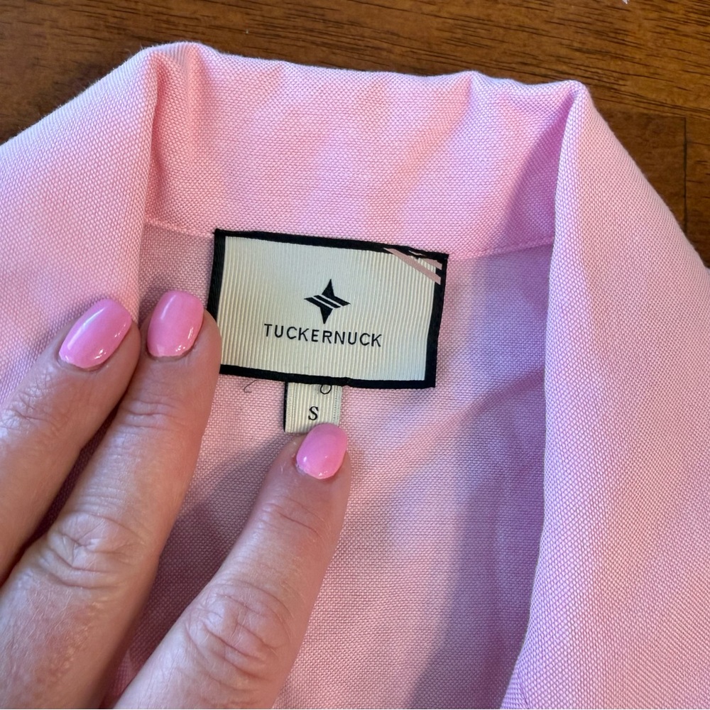 Tuckernuck Oxford Sleeveless Royal Shirt Dress light pink Womens size small - Picture 2 of 7